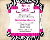 Baby Shower Invitation - Its a Girl - Custom Wording and Color Invite
