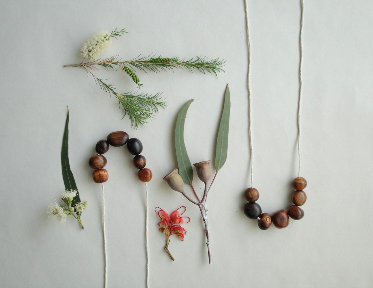 Australian Found Wood Necklace - cotton