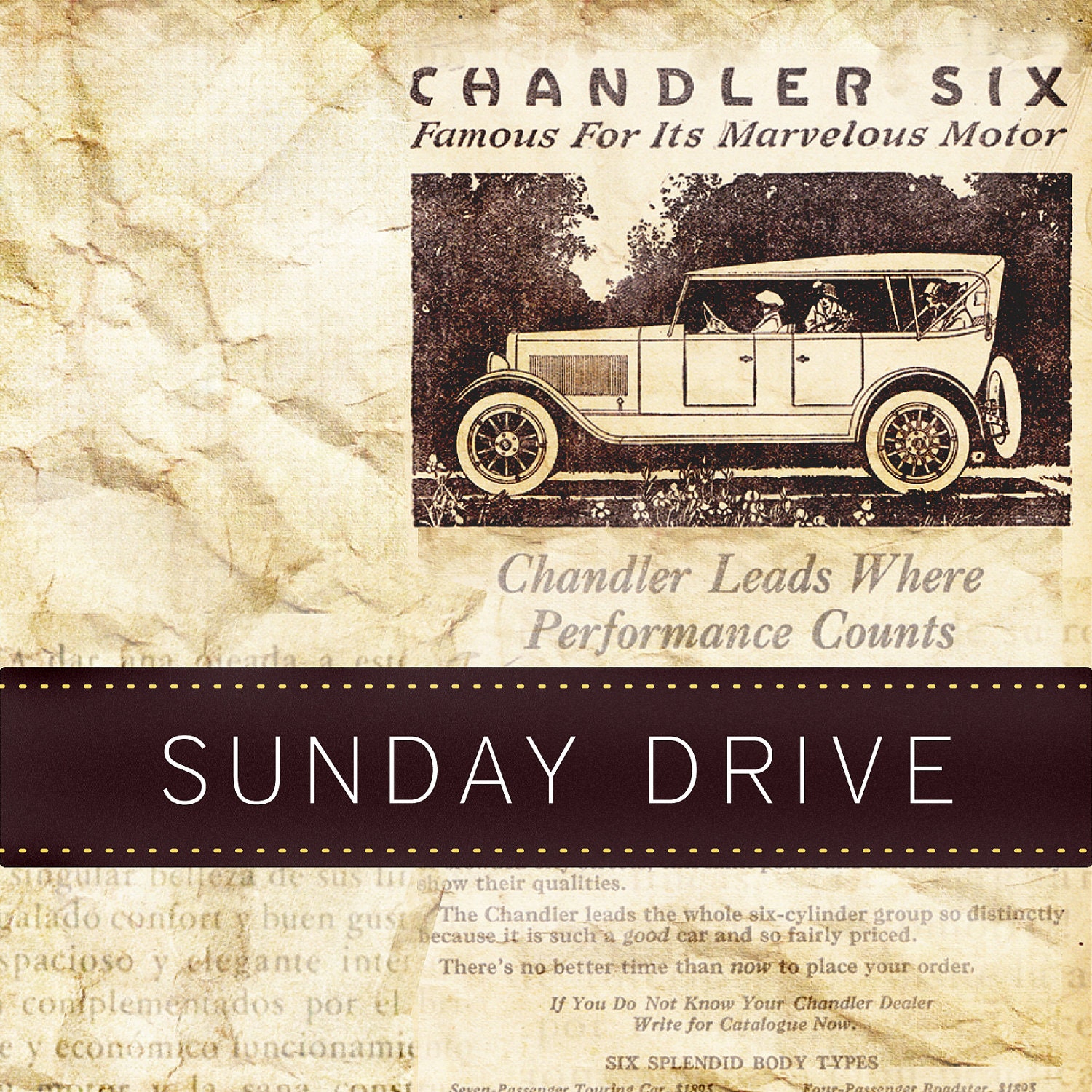 Sepia Monochromatic Vintage Pre-made Etsy Shop Set -  7 piece  - Sunday Drive