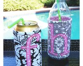 Personalized Can or Water Bottle Coozie Wedding Party Bridesmaid Favor Birthday Party Holiday Stocking Stuffer Teacher Gift Monogrammed Gift