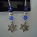 Star of David & Sapphire Crystal Earrings