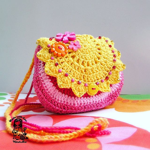 Handmade crochet purse - Summertime coll. - Sunny