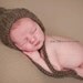 Newborn Barley Brown Photo Prop Bonnet hat- Winter Baby Hat- Twins Knit Hats- Many color choices