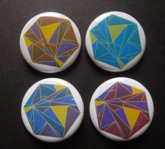 Geo 4 Pack - 1 1/4 Inch Buttons