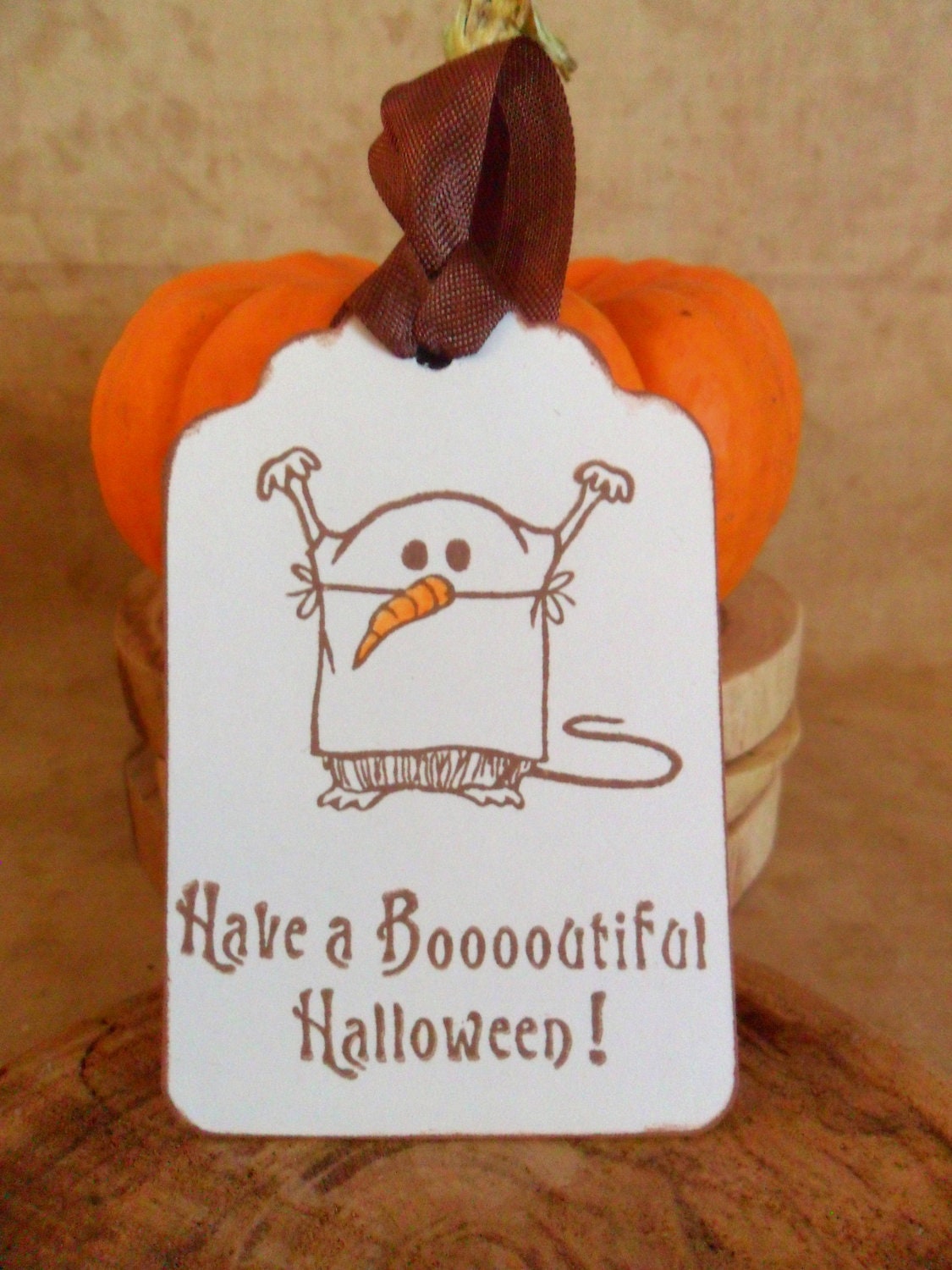 Favor Tags Gift Tags Halloween Ghostly Rat Party Decor Kid Friendly Carrot Dress up Costume