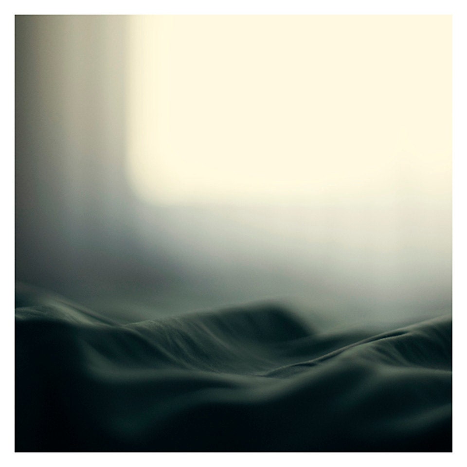 a sea of bed covers photo print - whimsical fine art still life photography, cream, teal, dream, escape - 8x8 - oohprettyshiny