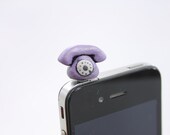 iPhone Earphone Plug Peachpuff Daisy Dust Plug - Cellphone Handmade Accessories - Smart phone, iPhone 5 4 4s ,iPad ,Samsung galaxy s2 s3