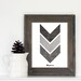 Life Goes On Art Poster Print - Grey Black White Chevron Arrows Tribal Inspirational Motivational Quote