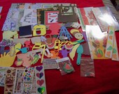 Large Scrapbook Kit, Scrapbooking, Everyday Scrapbooking Kit, Scrapbook Supplies, Page Kits, Embellishments, Die Cuts, Frames, Stickers