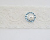 single something blue ivory lace garter