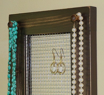 Jewelry Rack Holder Earrings Rustic Brown Jewelry Holder Earring Jewelry Organizer Peg Rack Earrings Necklace Jewelry Rack