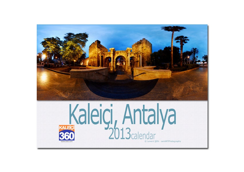 2013 Calendar  KALEICI360 Panoramic Cityscape Photo Print Modern Cafe Bar Pub Hotel Restaurant Home Office Fine Art Decor Gift