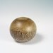 Hand Blown Glass Vase Round Sphere Earthy Olive Green Brown Stone Tribal Minimal Gifts for men