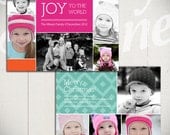 Christmas Card Template: Rejoice C - 5x7 Holiday Card Template for Photographers
