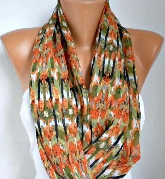 Infinity Scarf Shawl Circle Scarf Loop Scarf  Gift -fatwoman