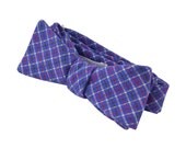 Bow Tie - Indigo Micro Plaid