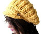 Mustard Yellow crochet hat,Holiday Accessories,Christmas,Halloween,gift