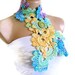 Crocheted Multi Color Bamboo Lace Neckwarmer,scarf,fashion,gift, valentine,  summer trends, fashion, 2012