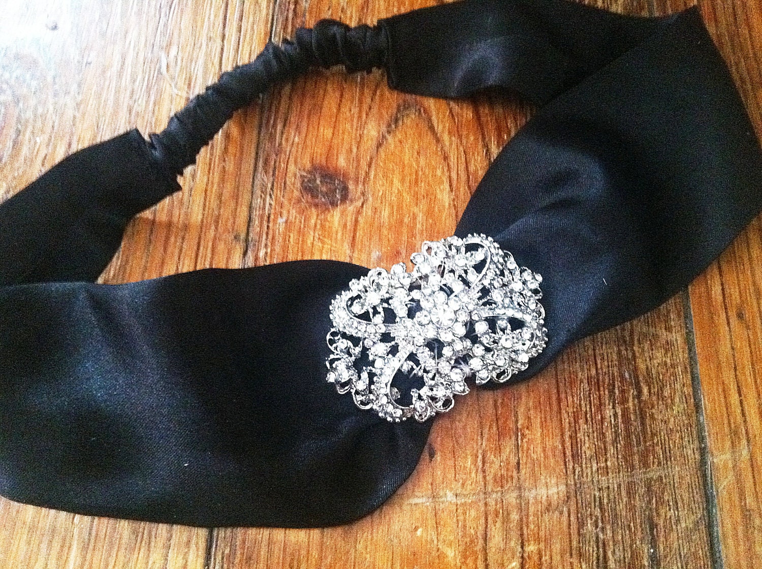 Art Deco Crystal Embellished Silk/Satin  Headwrap-Turban-Vintage  Wedding Bridal  Headband  1920s Great Gatsby Event