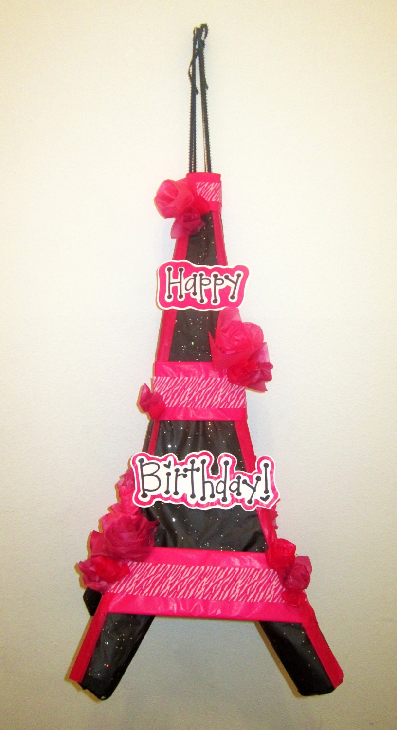 Super Cute Custom Eiffel Tower Pinata Personalized