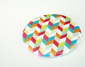 Colorful Chevron - Bright Chevron Patterned Pocket Mirror - Perfect for Bridesmaid Gifts, Party Favors, Gift Under 5