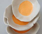 Pantone 2013 Nectarine - set of 3 ombre nesting bowls, ombre decor, orange home decor