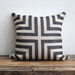 Doha metallic gunmetal & natural hand printed organic hemp pillow cover 20x20