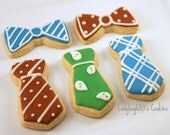 12 Tie cookies, handmade & iced