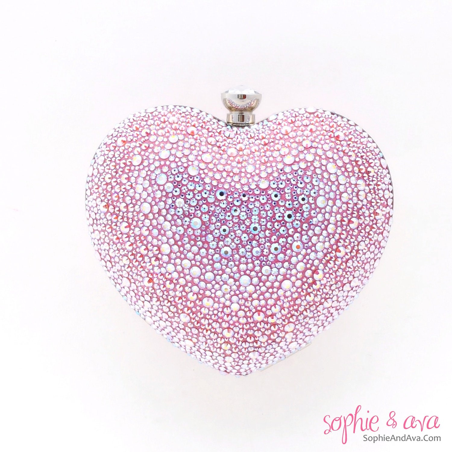 The Stella Minaudiere in Light Rose Swarovski strass - Crystal Clutch