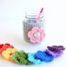 Coffee Cozy with 4 interchangeable flowers by The Cozy Project