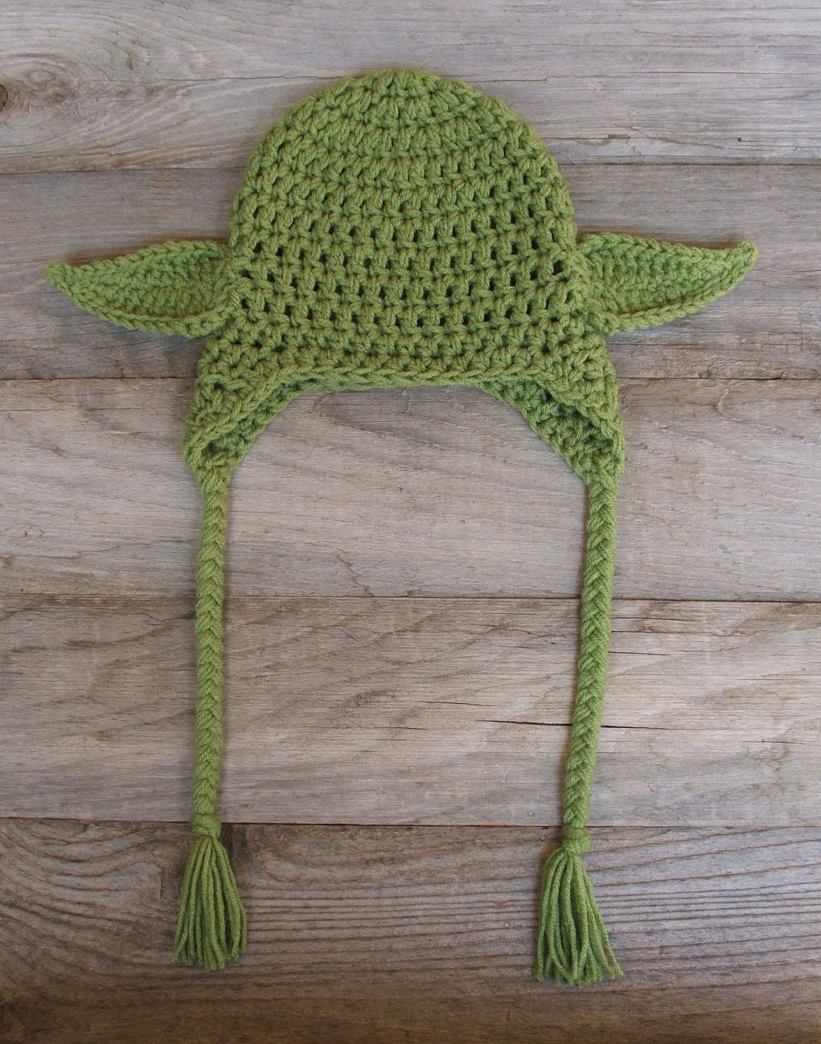 Chunky Yoda  Hat "Star Wars Inspired" / Hat w/Earflaps - GREAT for Star Wars fans - TODDLER or CHILD Size