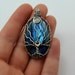 Labradorite tree of life pendant, sterling silver and Quartz, natural gemstones