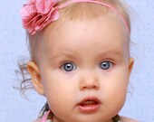 Flower Headband, Baby Flower Headband, Girl Headband, Newborn Headband, Photography Prop - Pink