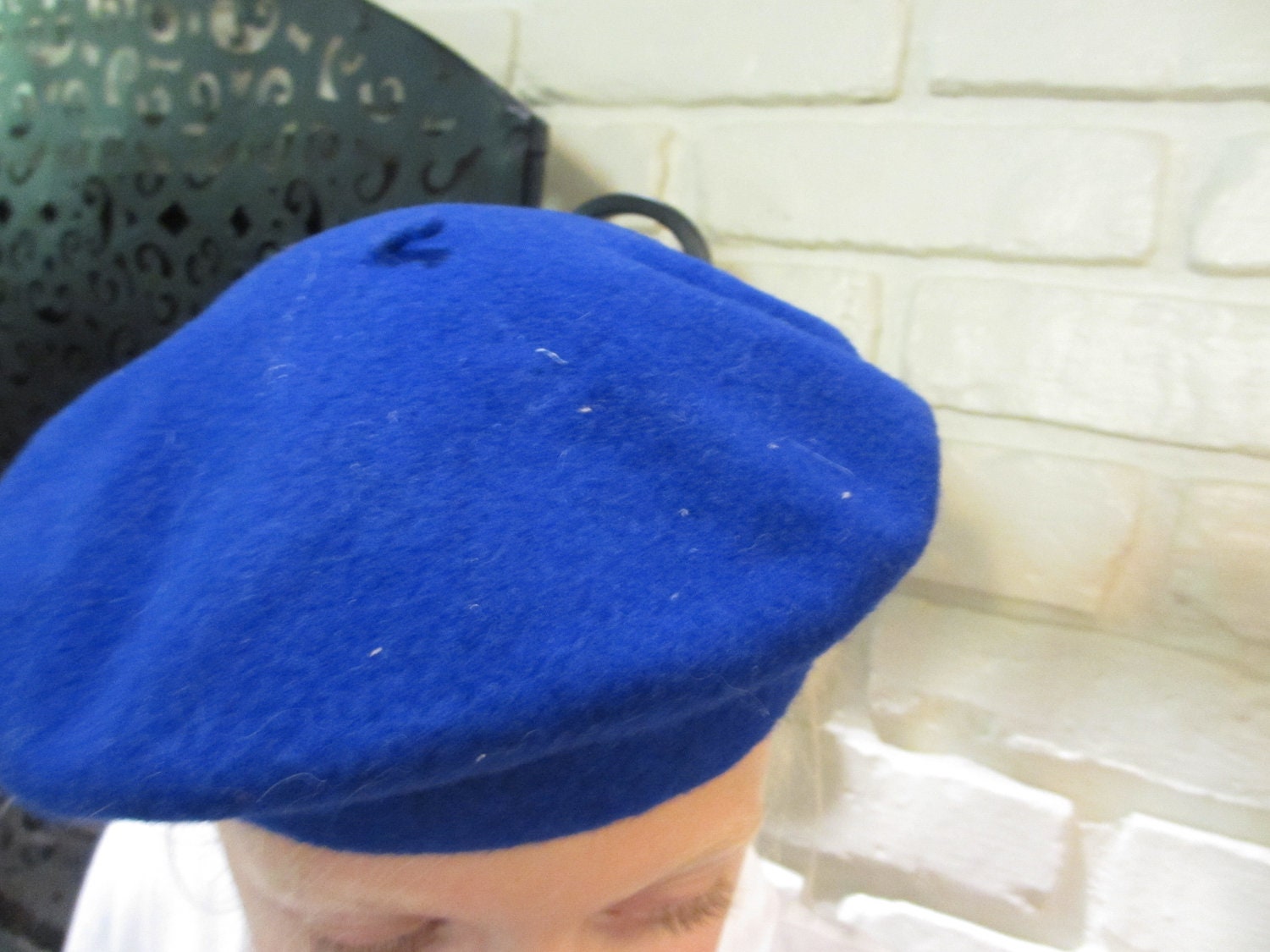 Vintage Colbalt Blue Beret
