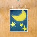 Art Twinkle Little Star Boy Girl Nursery Toddler Moon Stars, Goodnight, 8 by 10