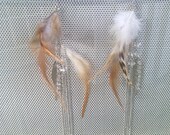 Ear Cuff Earrings, Feather Earrings, Statement Earrings, Silver Earrings- Ingenue collection