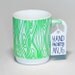 Wood Mug - Hand Painted Mug - hand drawn, hand painted, kitchen accessory, coffee mug, tea mug