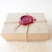 Personalized necklace wax seal pendant jewelry in first and last initials, custom made to order