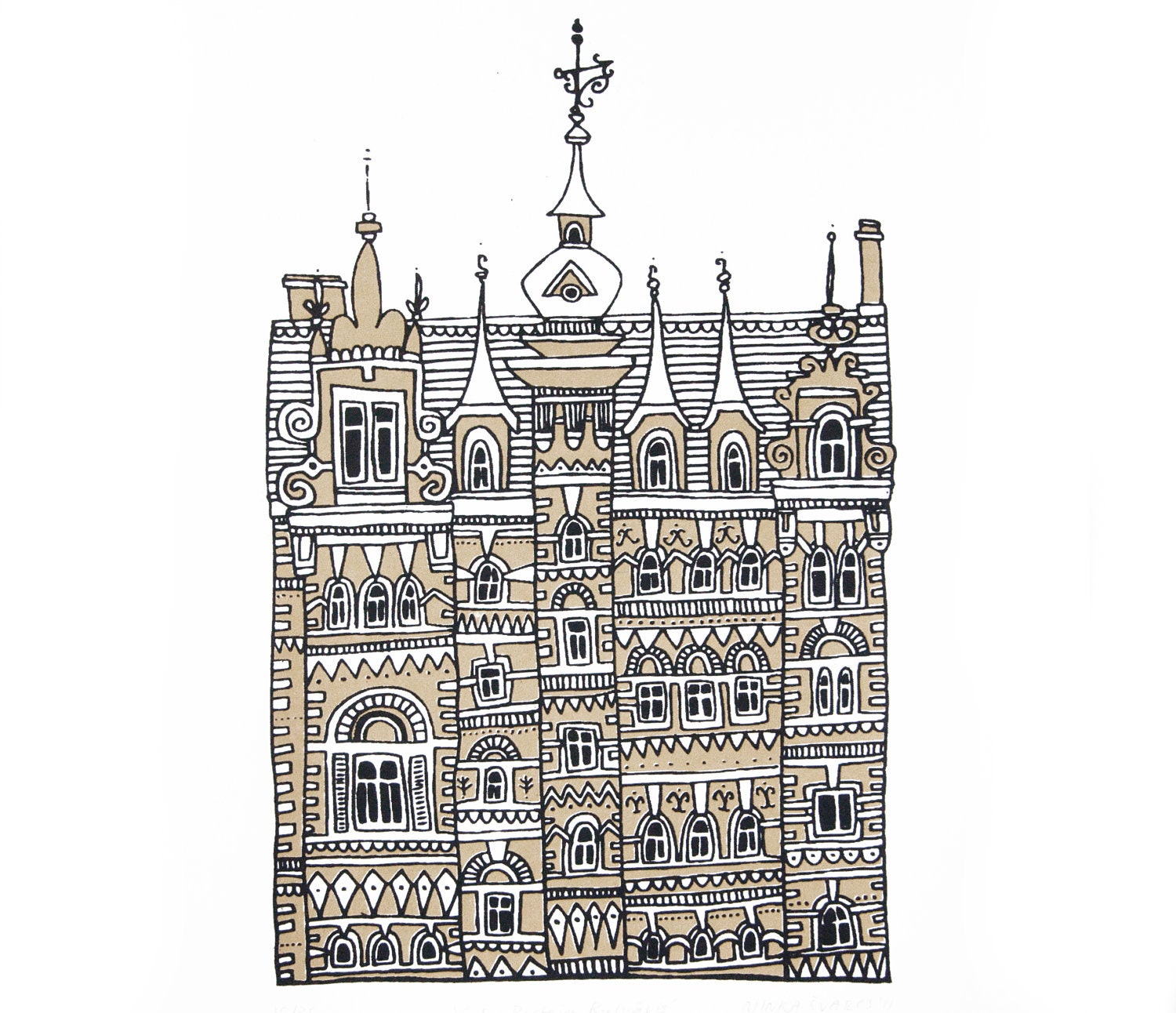 screen print, original, limited edition '6-1 Basteja Bulvaris,'