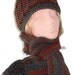 Unisex Hat in Browns & Teals. Beanie, Accessories, Men Women.
