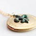 Patina Fleur De Lis Locket Necklace Verdigris Green French Charm Round Floral Locket Long Necklace - N232