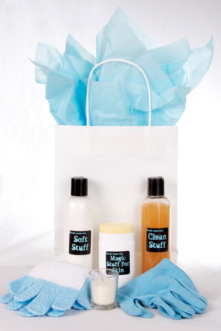 Give The Good Stuff Gift Set - Contains Clean Stuff, Soft Stuff, and Magic Stuff for Skin - Handcrafted Fresh To Order
