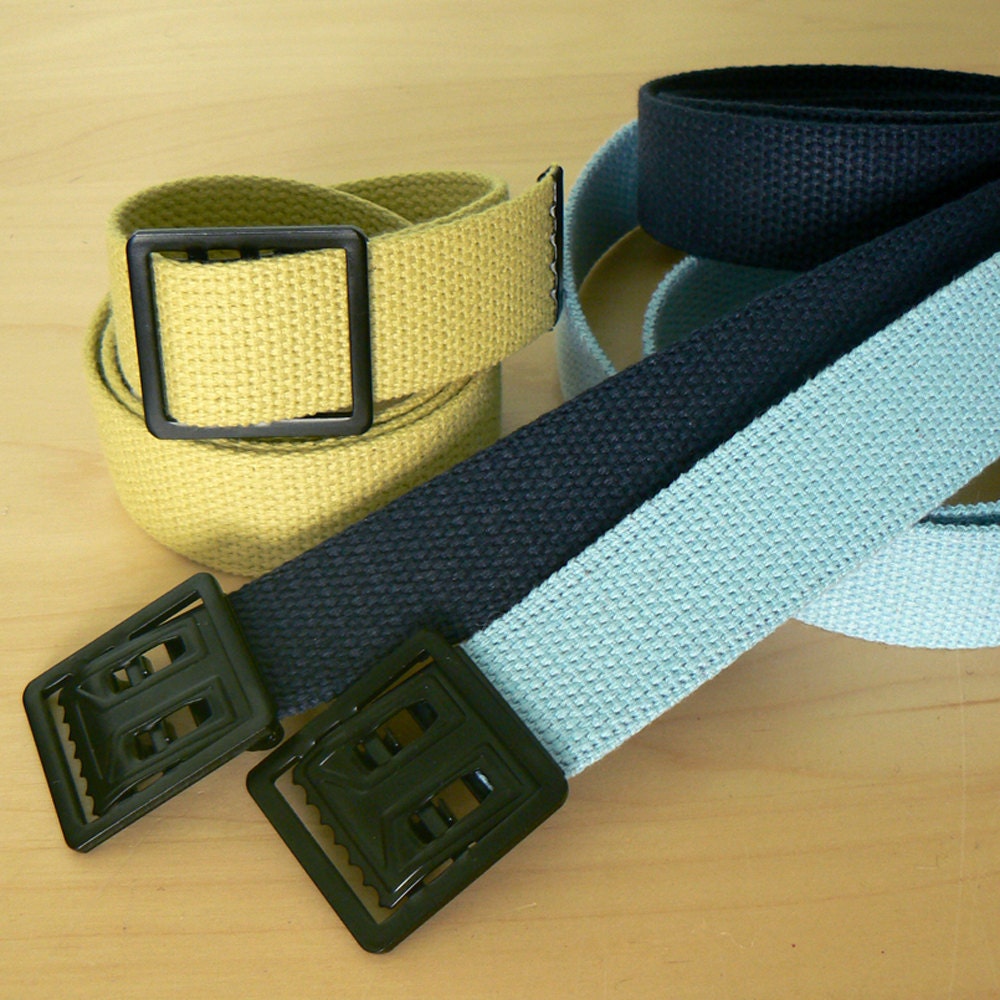 Web Belt with Military Buckle