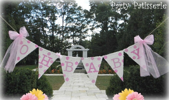 Oh Baby Burlap Banner