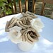Burlap Bouquet Burlap Wedding 7 Stemmed Burlap Flowers Rustic Wedding Floral Arrangement