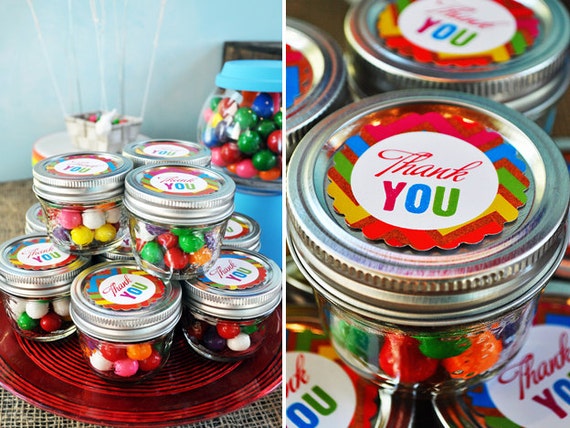 Rainbow Art- Thank you tags- Rainbow art party, art party, rainbow party Il_570xn
