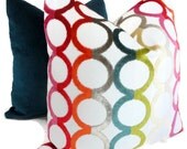 Jonathan Adler Multicolor Ringleader Decorative Pillow Cover, Accent Pillow, Throw Pillow, Pillow Cover