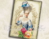 MARIE ANTOINETTE SHABBY chic roses. Let them eat cake. French greeting card. Printable digital images.v4751