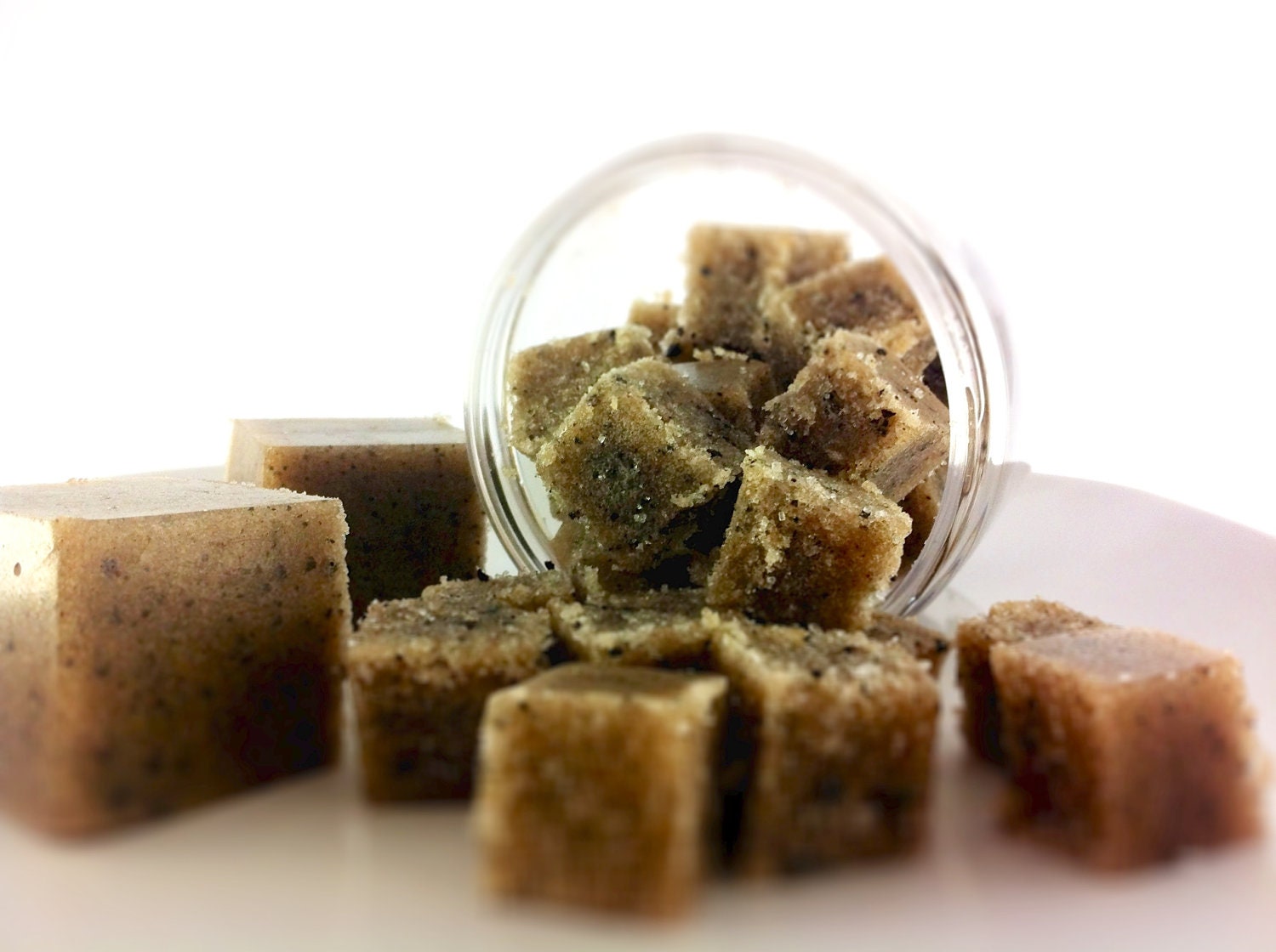 Bath Soap Gift Set - Soap, Sugar Scrub Cubes, Perfume Oil, Lotion - You Choose Fragrance