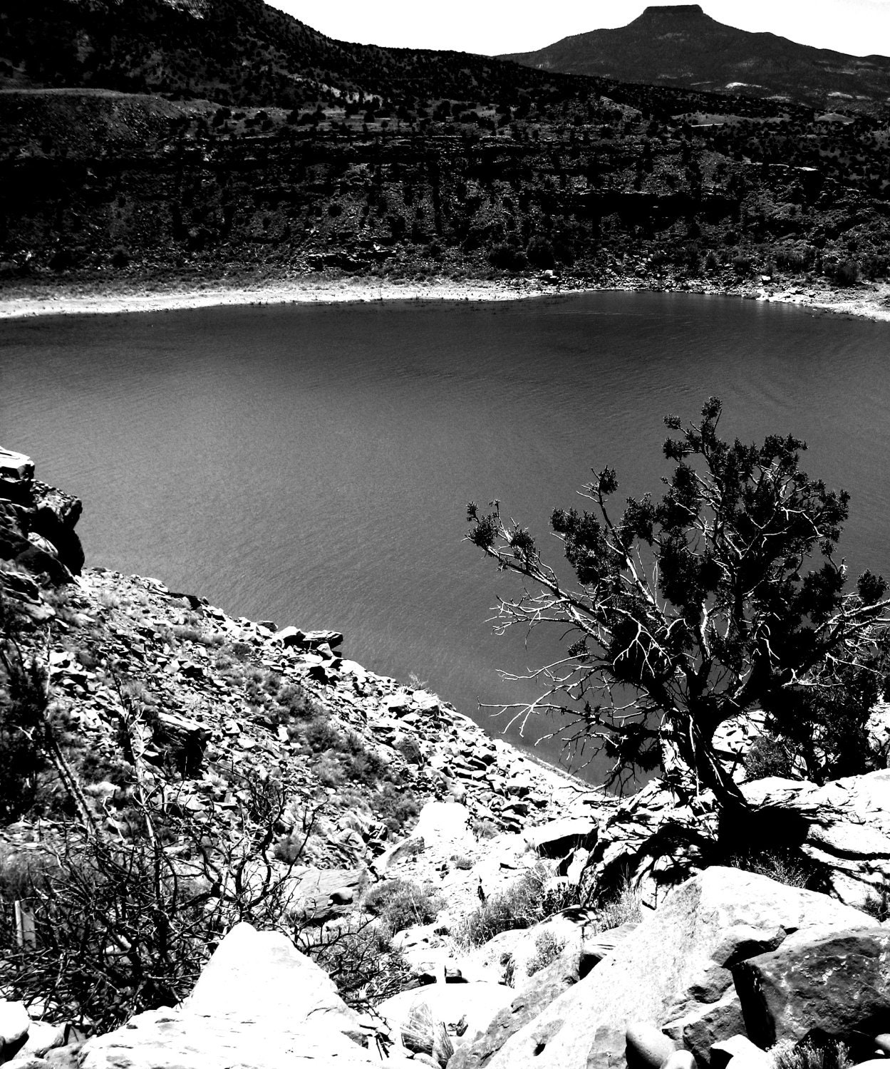 Black and White Landscape Photography New Mexico Original Modern Art 11x14, Santa Fe Art, Desert Photography, Rustic